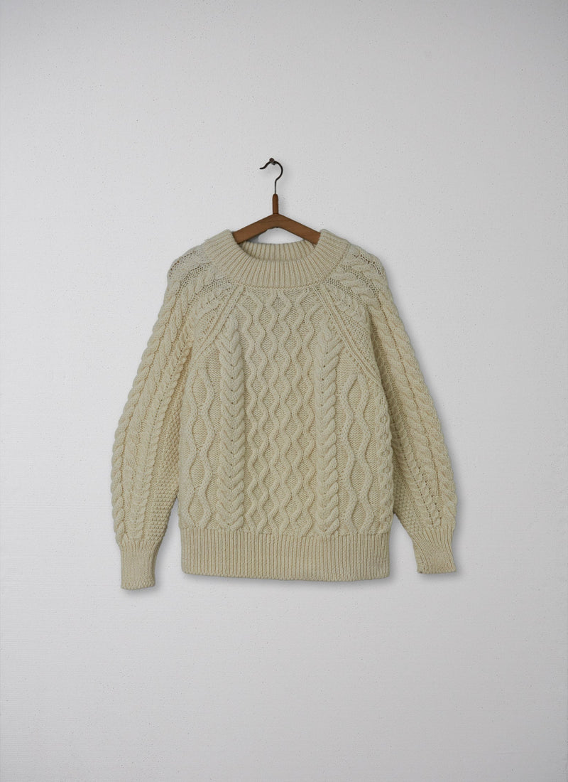 Reworn Aran Sweater Size L (043) | Pure Aran