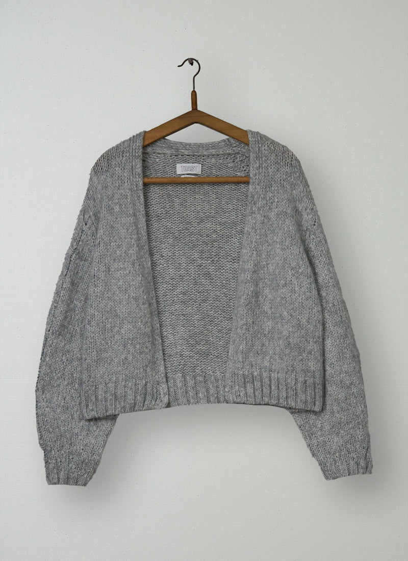 Reworn Alpaca Blend Cardigan Size XS (535) | Light Grey