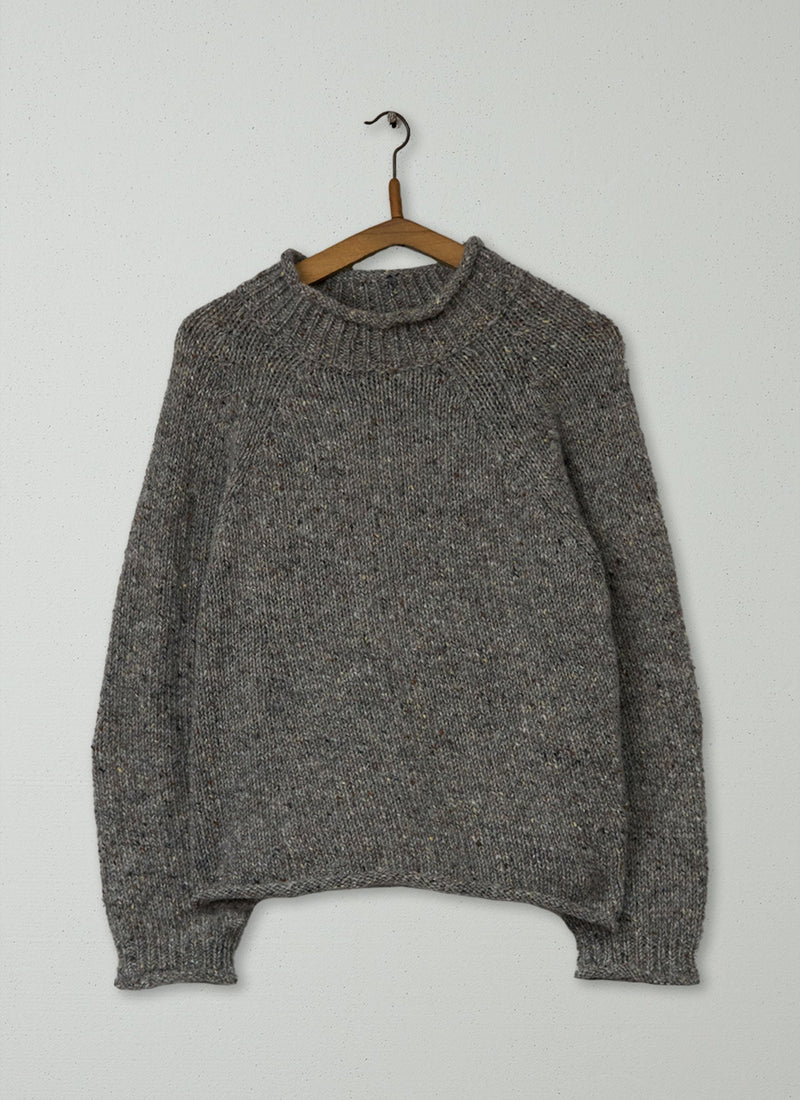 Reworn Donegal Sweater Size S (478) | Smoke