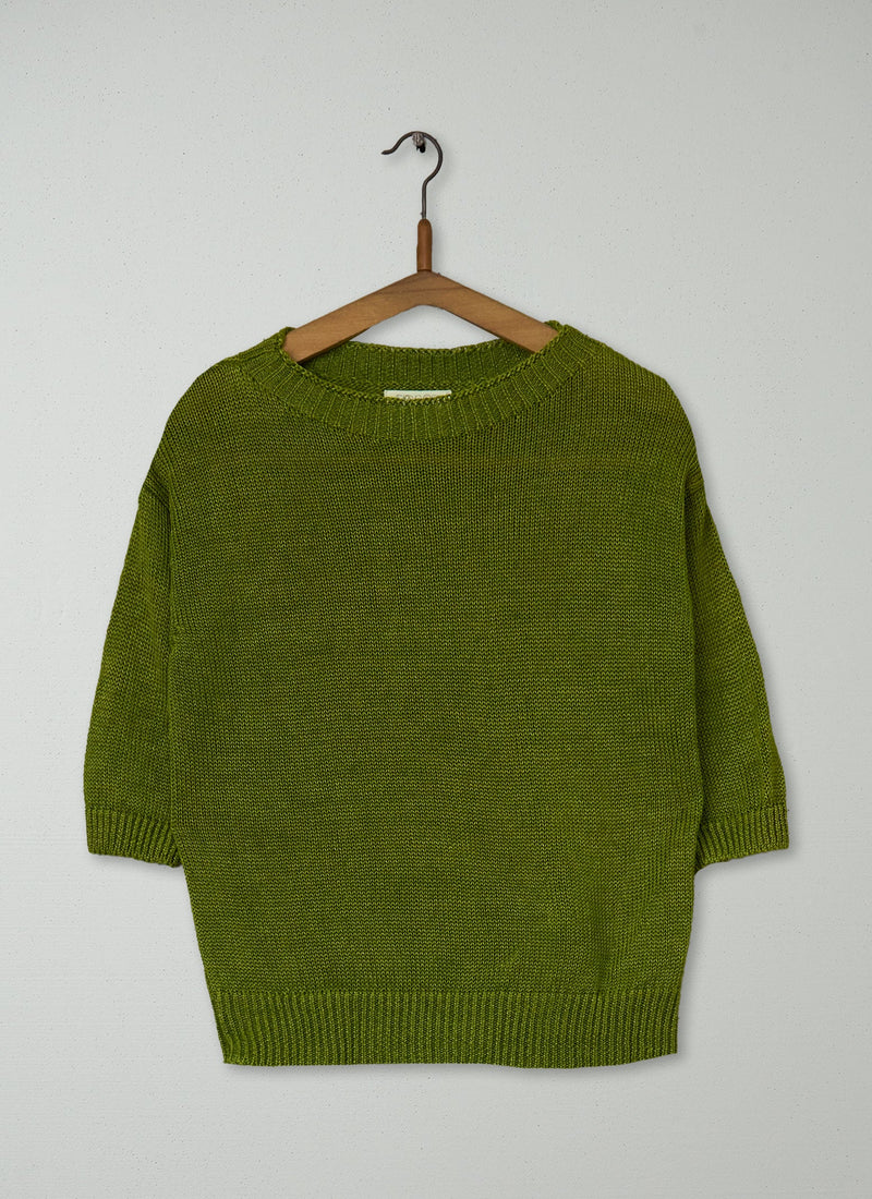 Reworn Half Sleeve Linen Sweater Size XS (488) | Apple
