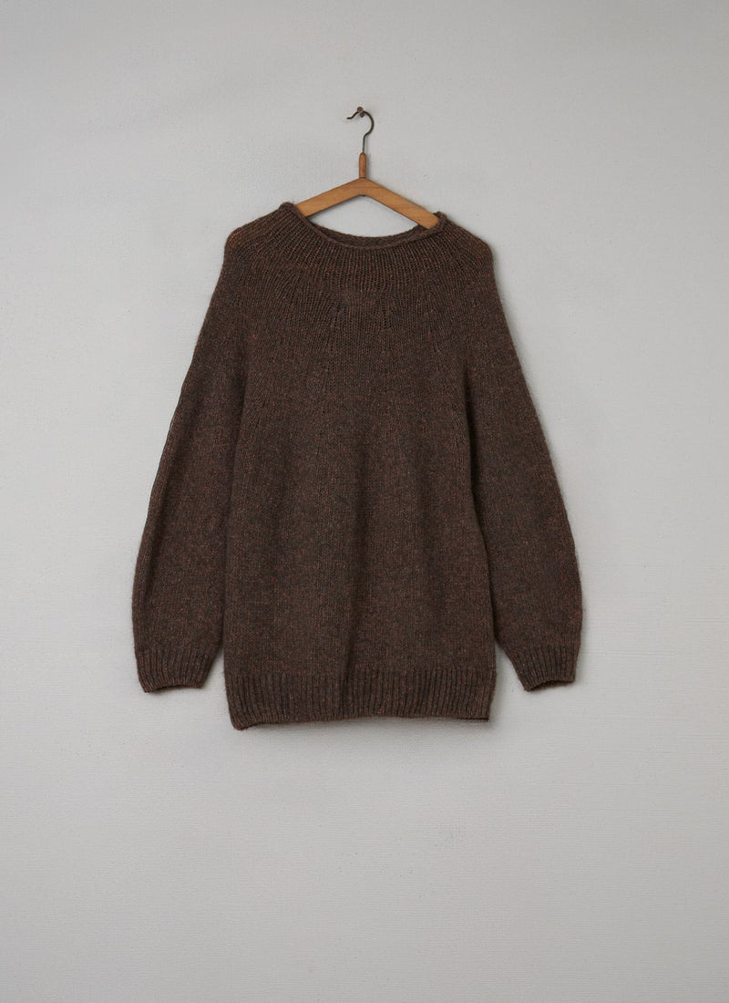 Reworn Yak Wool Sweater Size M (032) | Amber Marl