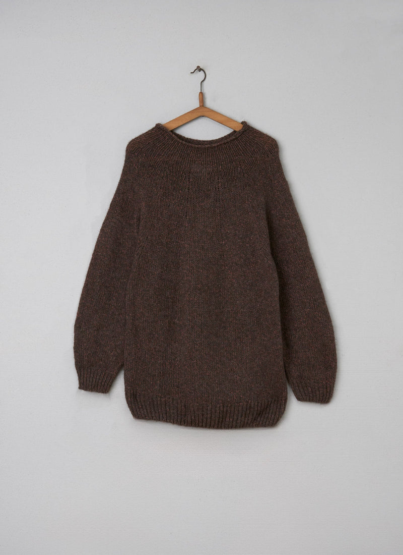 Reworn Yak Wool Sweater Size M (032) | Amber Marl