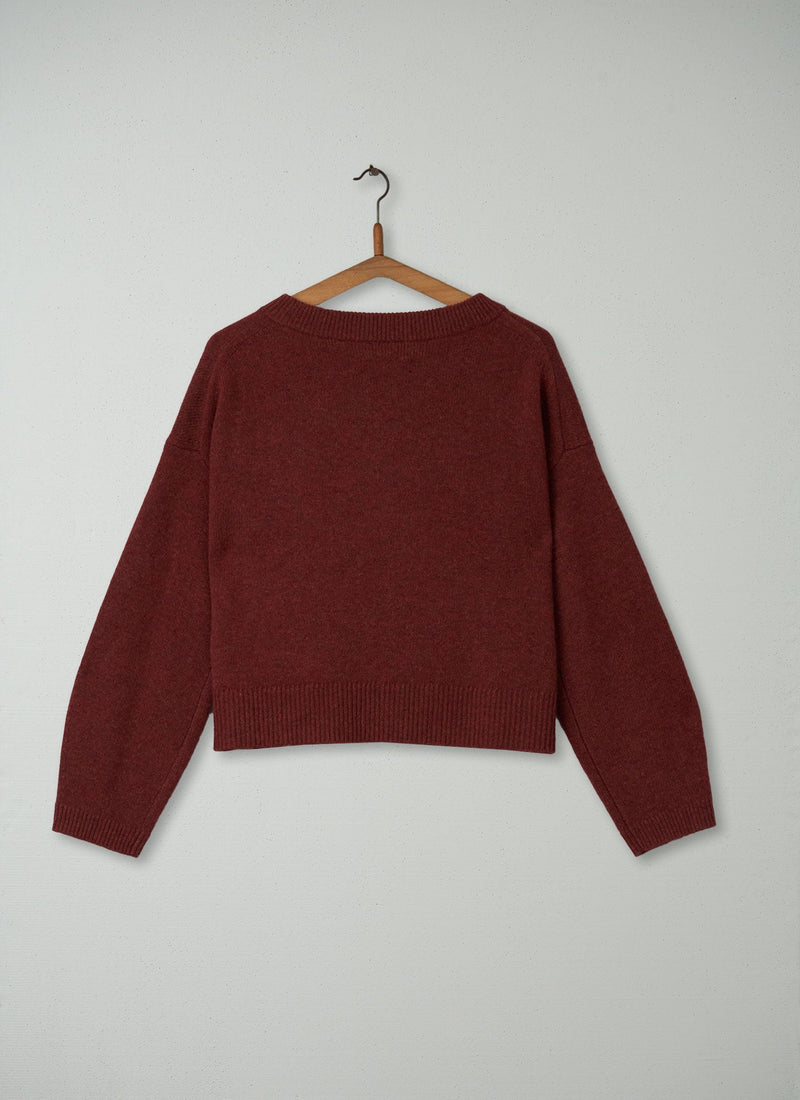 Reworn Wool Cashmere Cardigan Size M (082) | Ember Melange