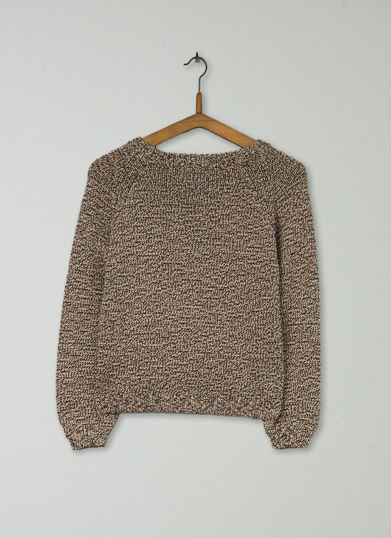 Reworn Cotton Merino Marl Sweater Size XS (424) | Ecru Marl