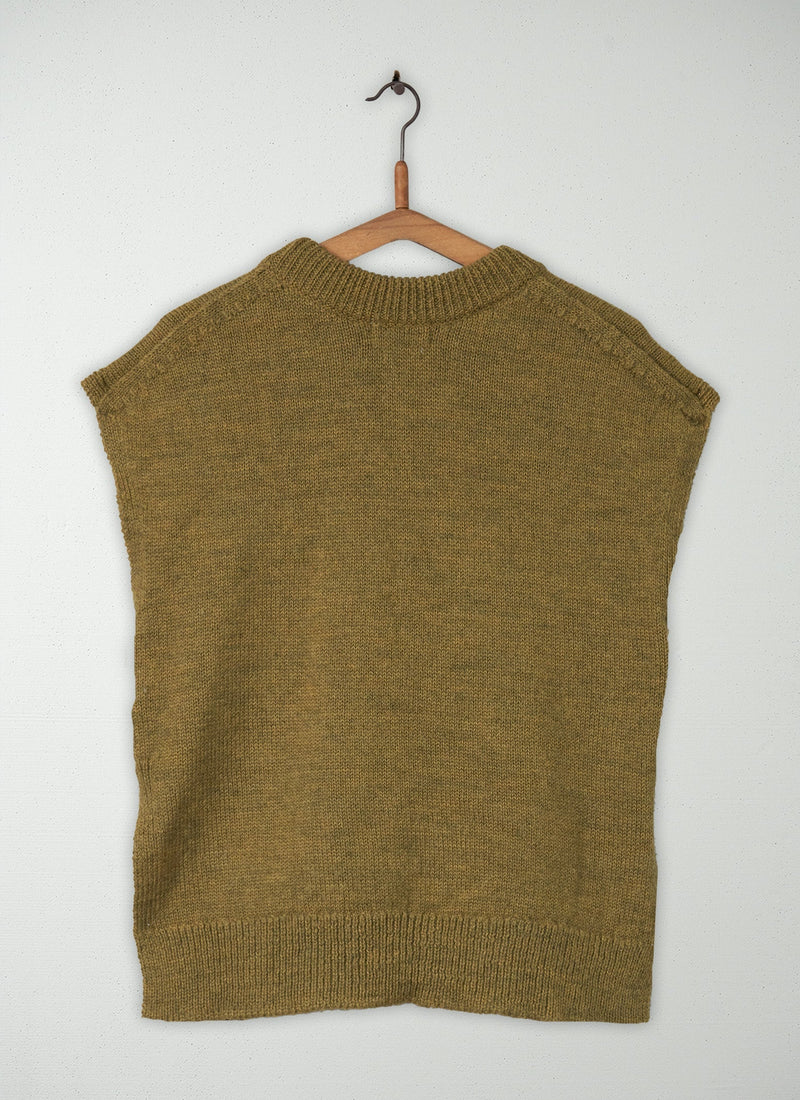 Reworn Wool Knitted Tank Size M (127) | Pear