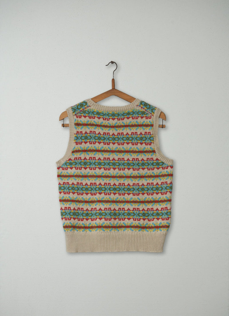 Reworn Fair Isle Tank Size M (077) | Multi