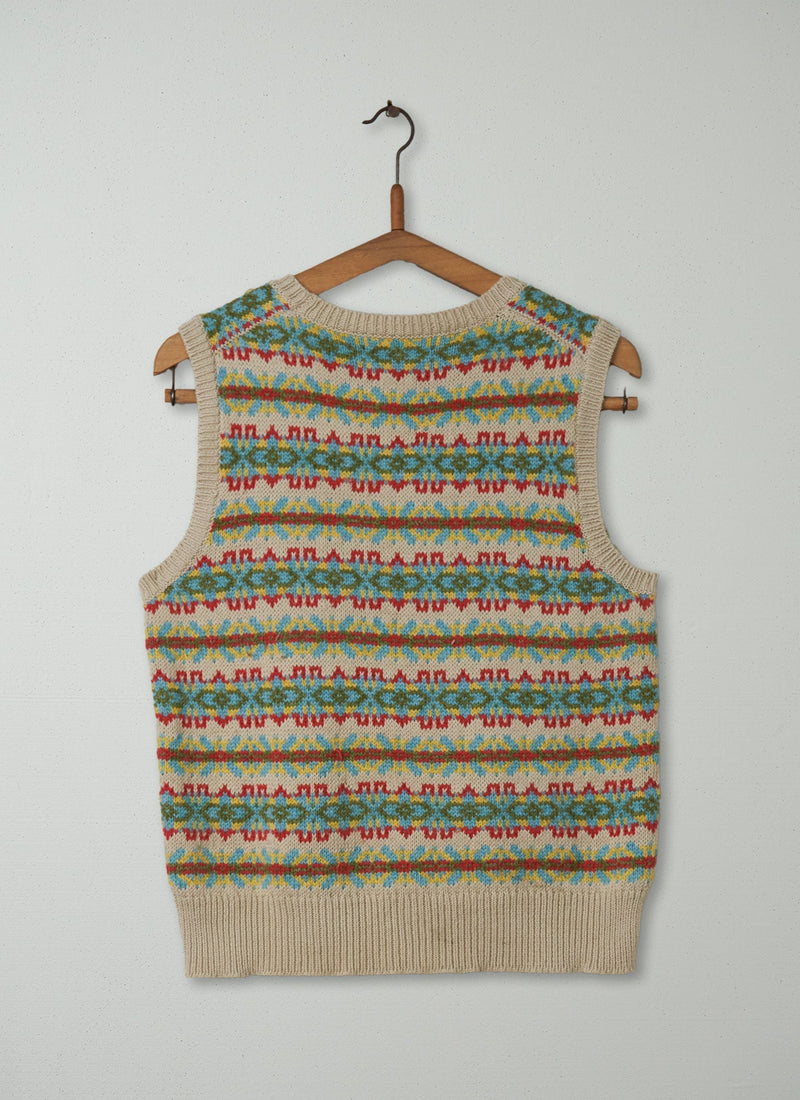 Reworn Cotton Wool Knitted Tank Size M (099) | Multi