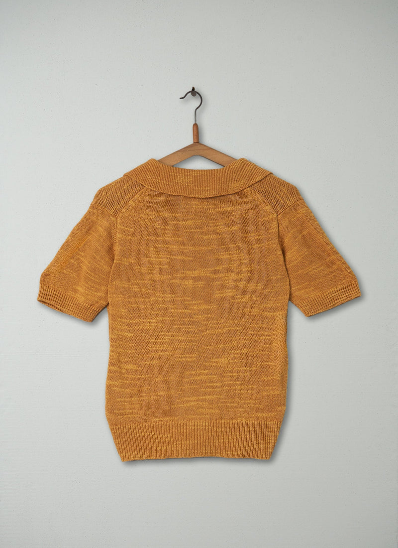 Reworn Cotton Linen Knitted Top Size S (124) | Dhal