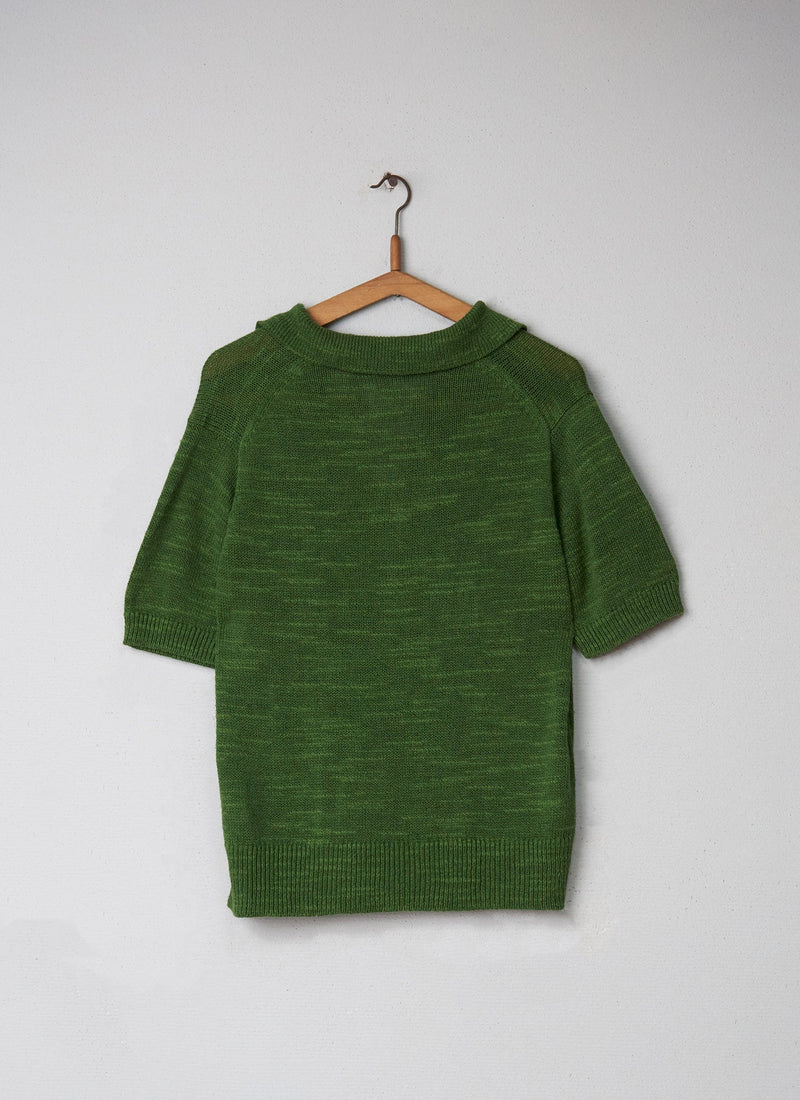Reworn Cotton Linen Knitted Top Size M (006) | Croft Green