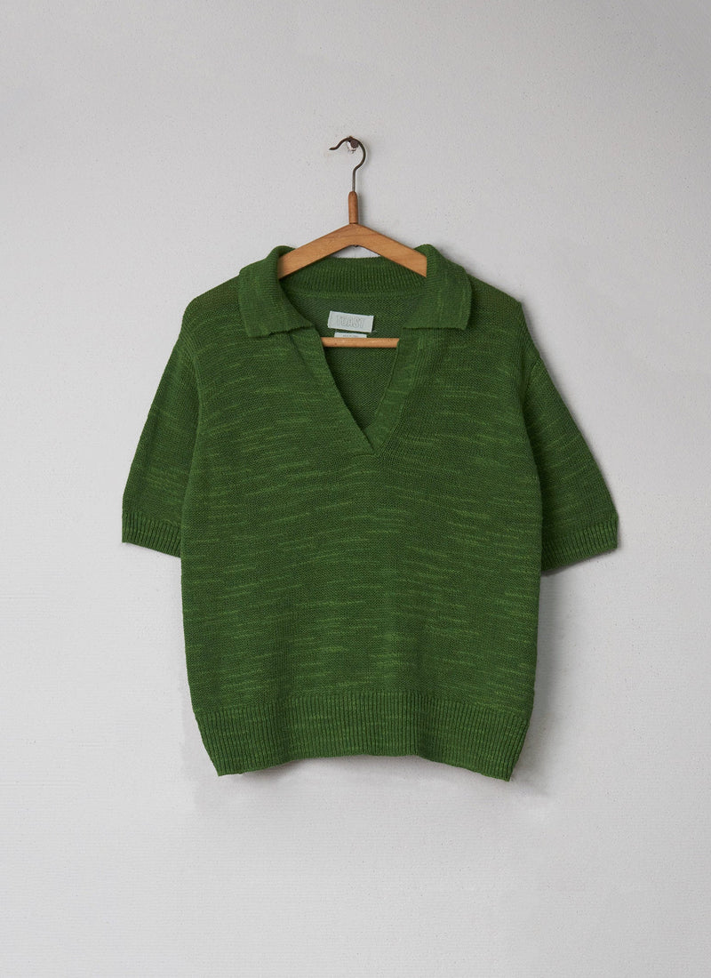 Reworn Cotton Linen Knitted Top Size M (006) | Croft Green