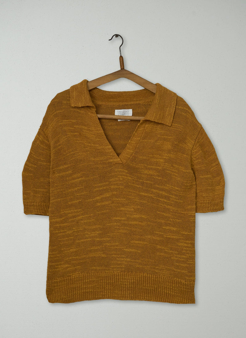 Reworn Cotton Linen Knitted Top Size L (653) | Dhal