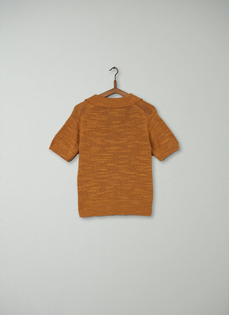 Reworn Cotton Linen Knitted Top Size S (053) | Dhal