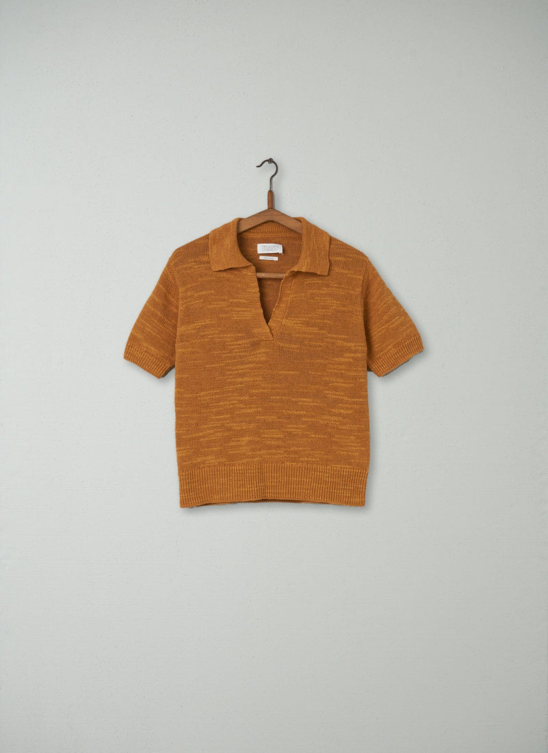 Reworn Cotton Linen Knitted Top Size S (053) | Dhal