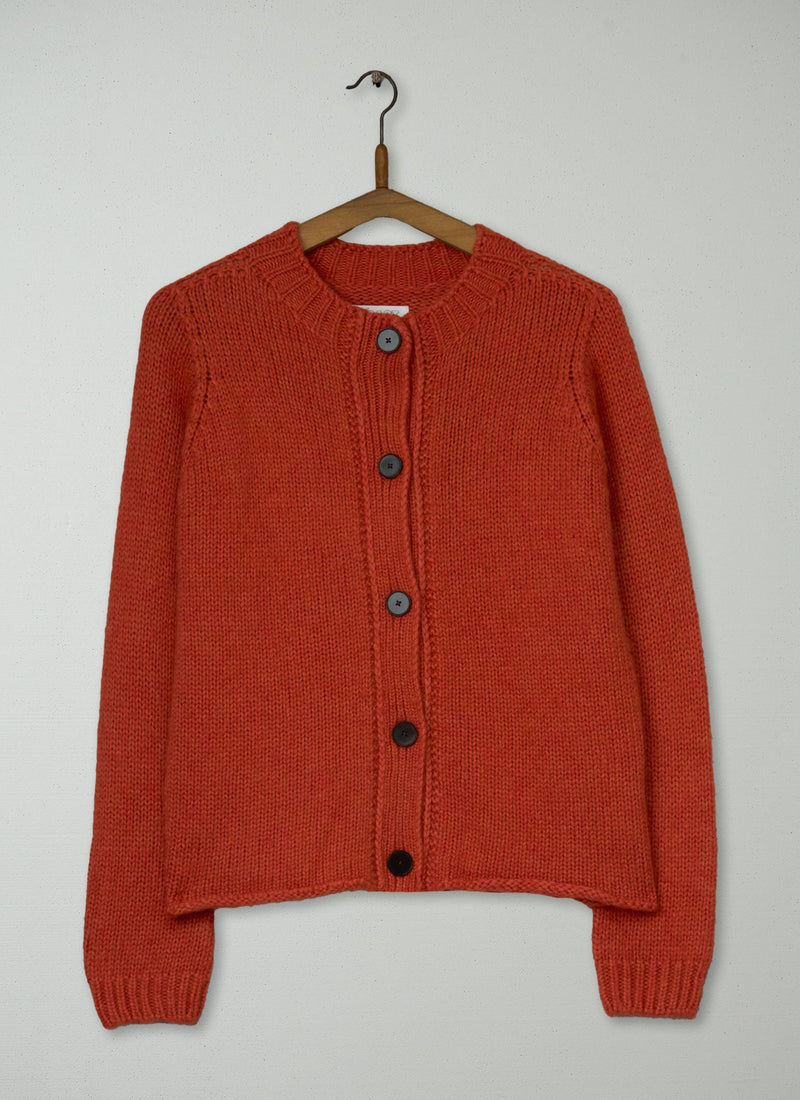 Reworn Soft Cotton Merino Cardigan Size S (600) | Blaze