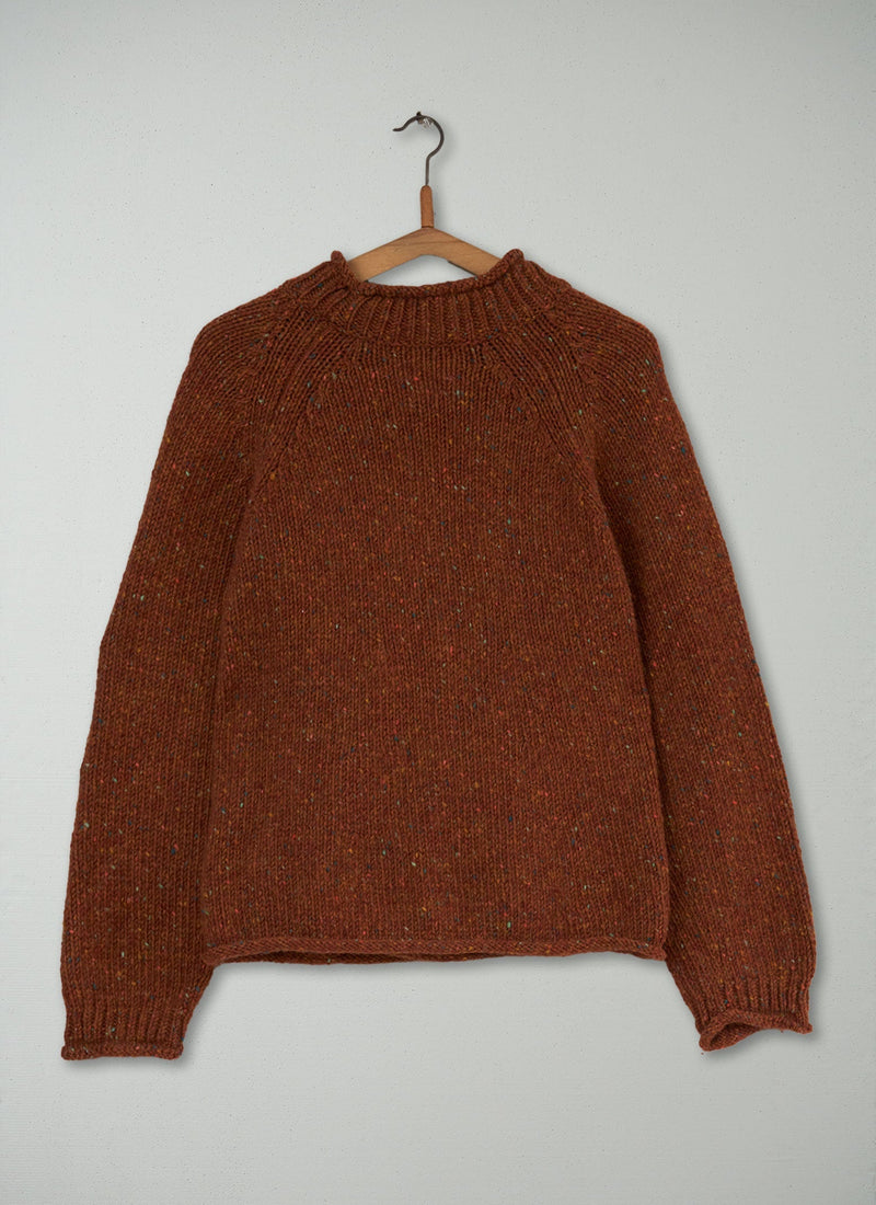 Reworn Donegal Easy Sweater Size M (179) | Cinnamon
