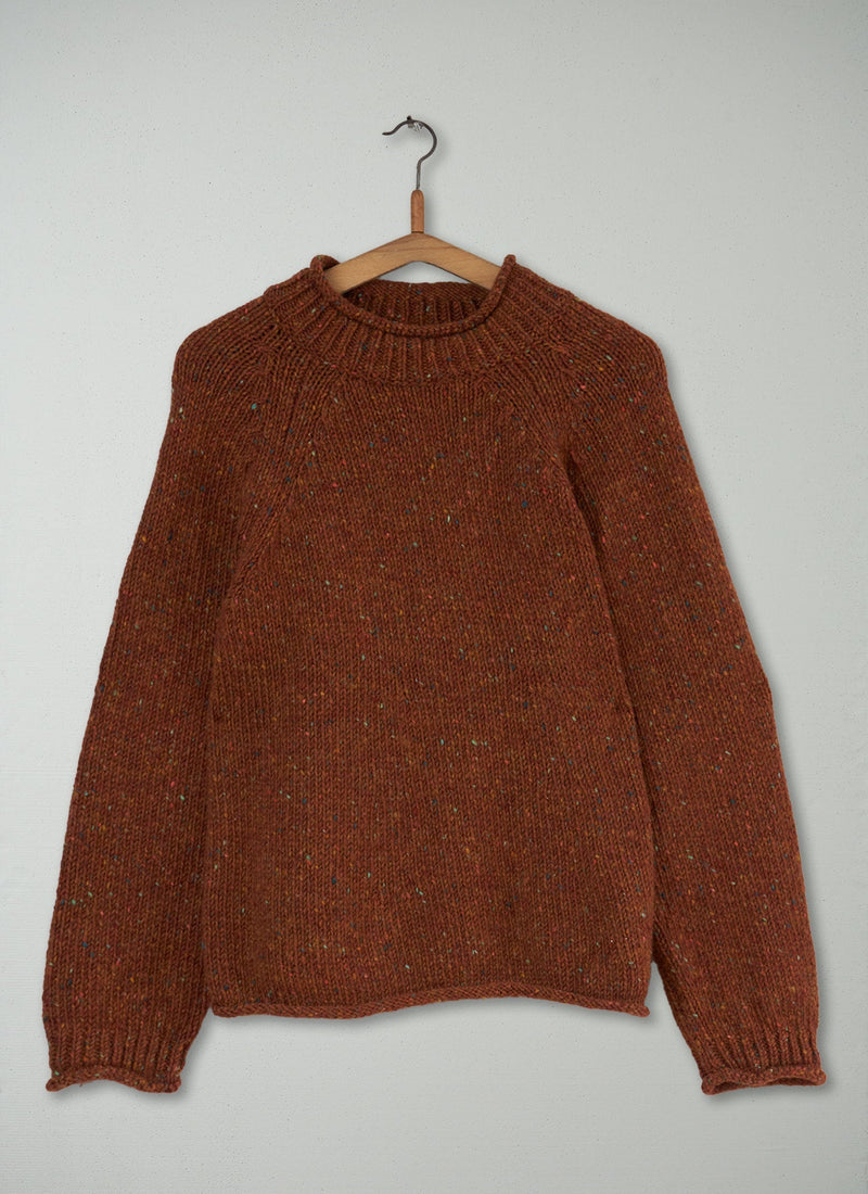 Reworn Donegal Easy Sweater Size M (179) | Cinnamon