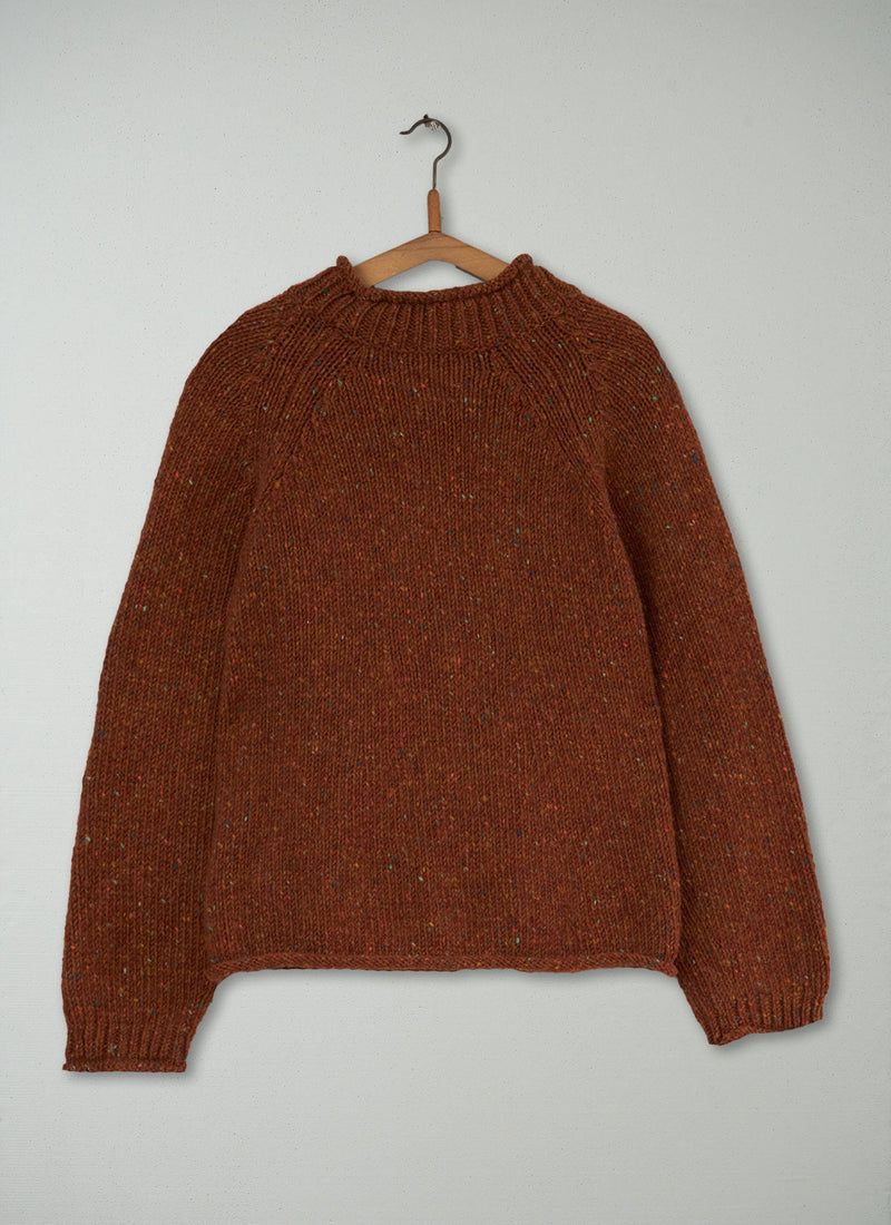 Reworn Donegal Easy Sweater Size M (385) | Cinnamon