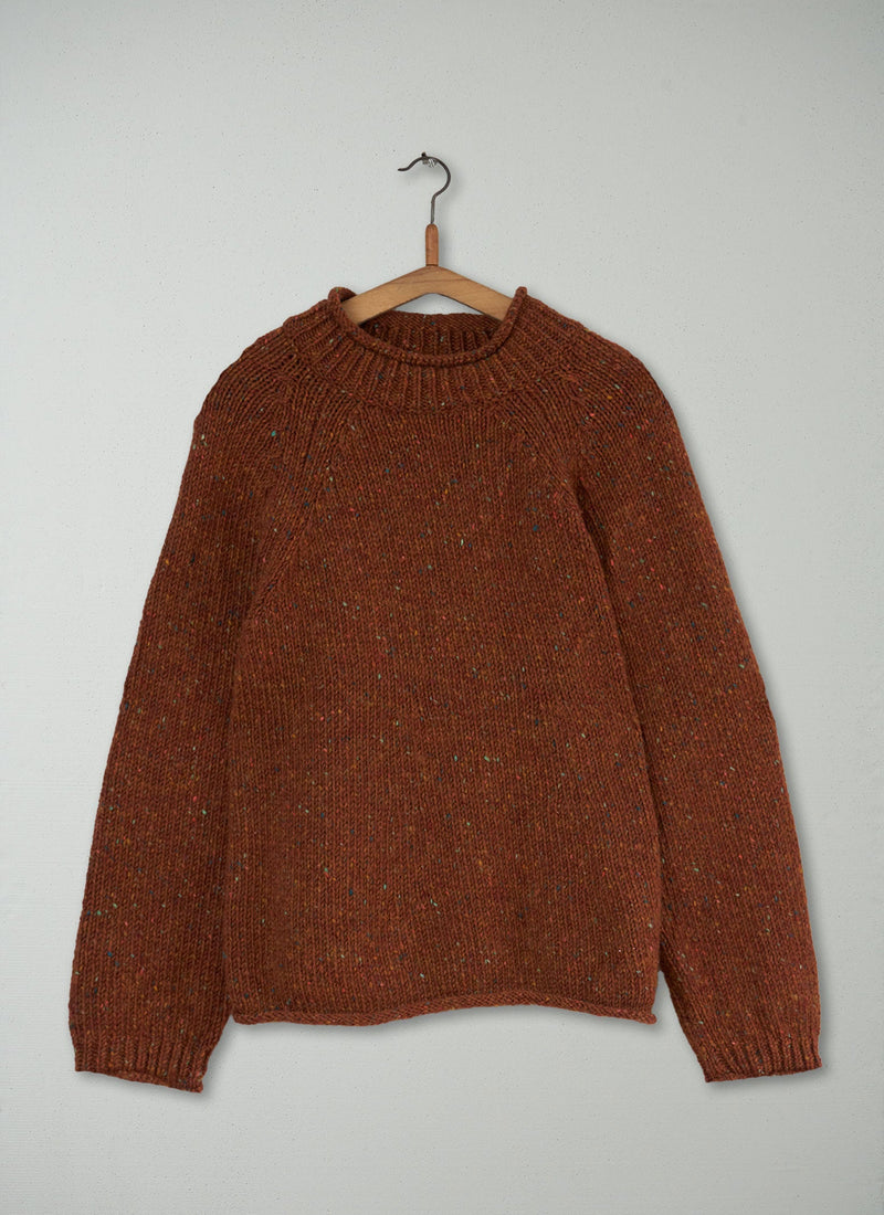 Reworn Donegal Easy Sweater Size M (385) | Cinnamon