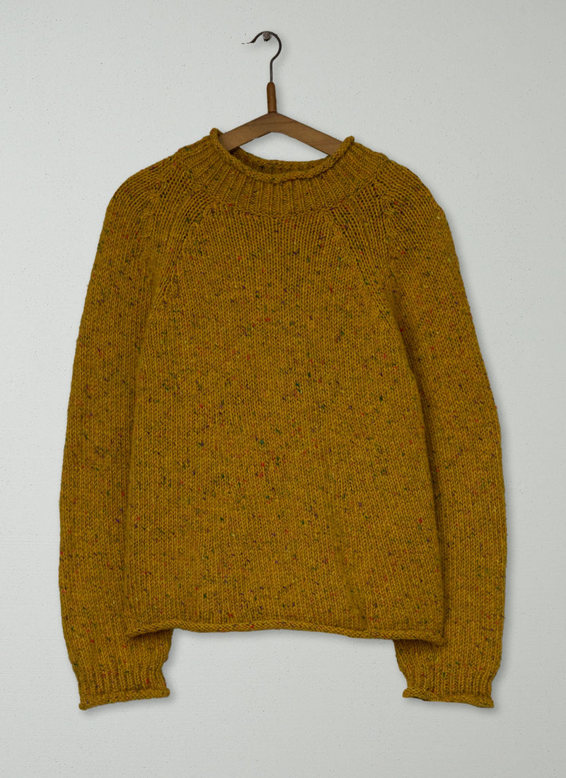 Reworn Donegal Easy Sweater Size M (594) | Mimosa Yellow