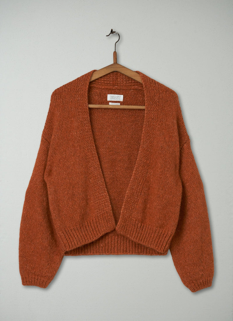 Reworn Alpaca Blend Cardigan Size XS (142) | Pumpkin