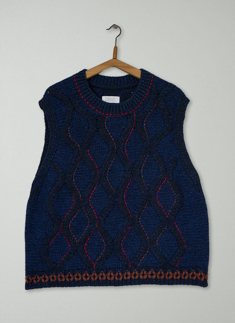 Reworn Cable Knit Tank Size S (750) | Multi