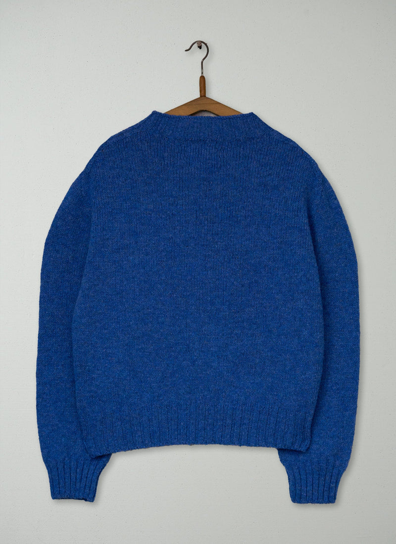 Reworn British Wool Sweater Size SM (611) | Azure Blue