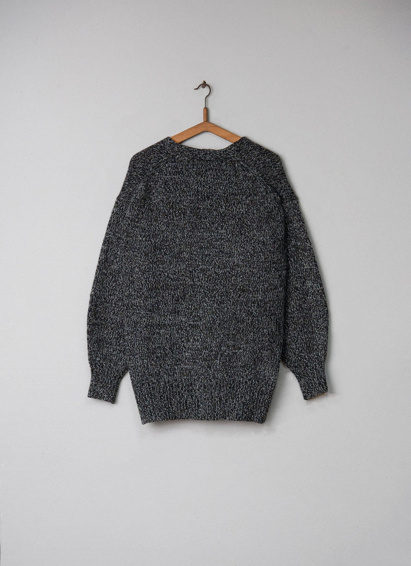 Reworn Aplaca Easy Cardigan Size S (010) | Charcoal Marl
