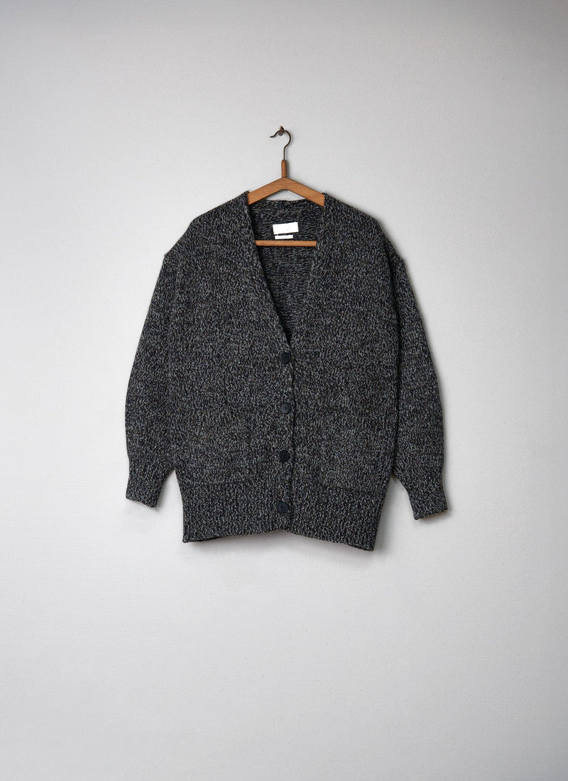 Reworn Aplaca Easy Cardigan Size S (010) | Charcoal Marl