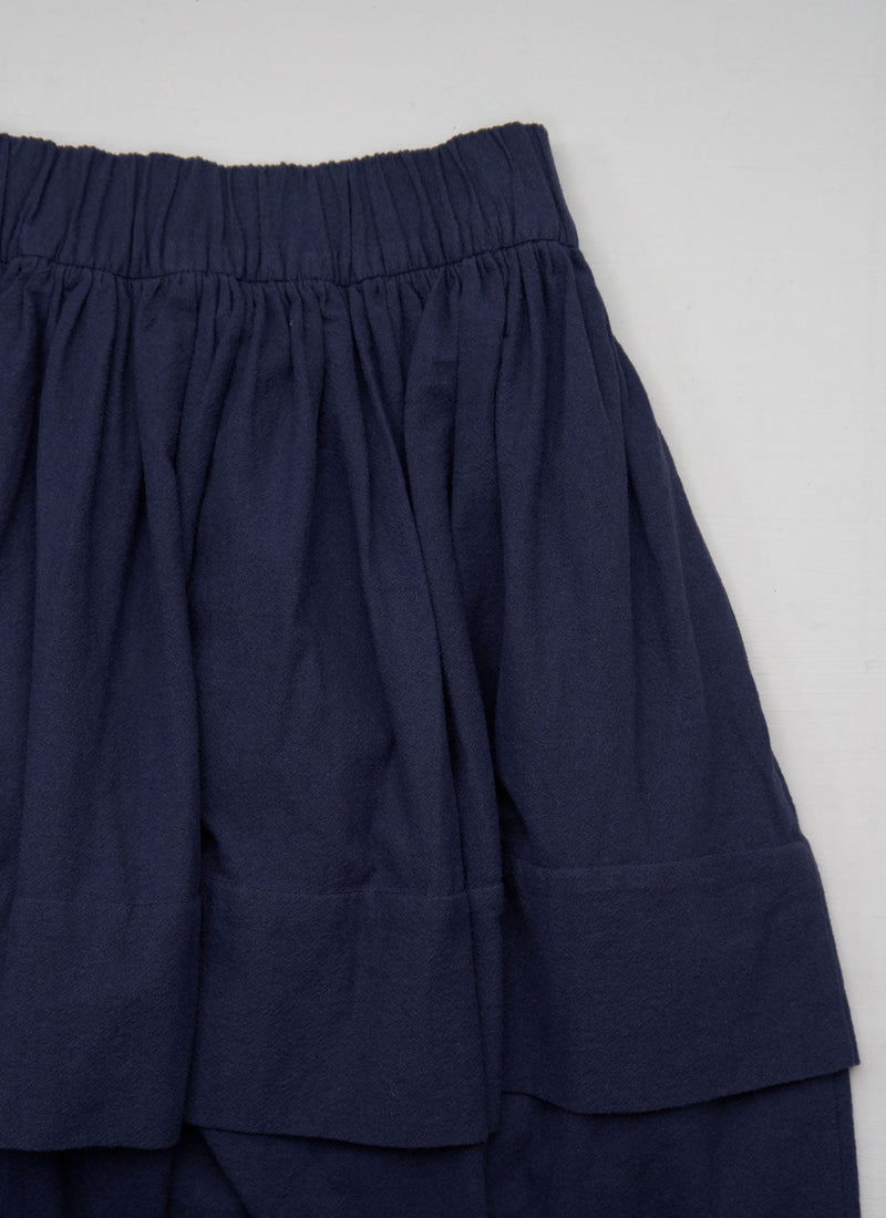 Reworn Textured Cotton Skirt Size 8 (246) | Slate