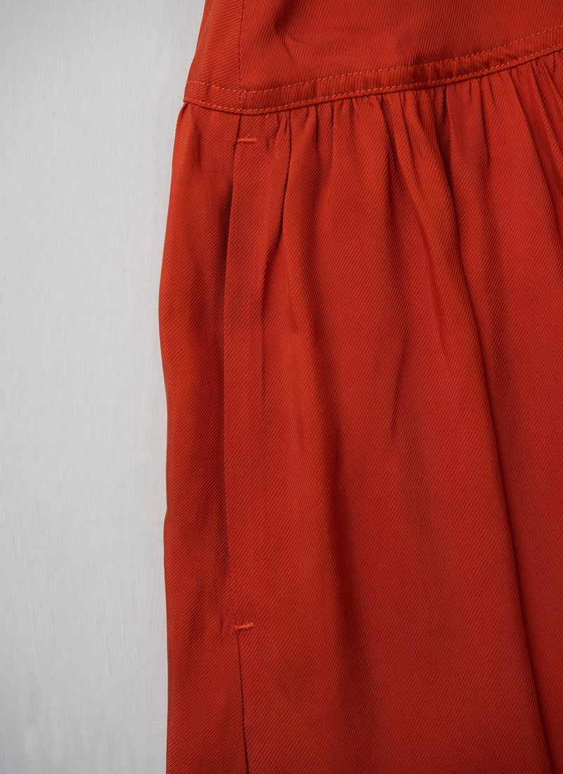 Reworn Gathered Wrap Skirt Size 10 (090) | Nasturtium