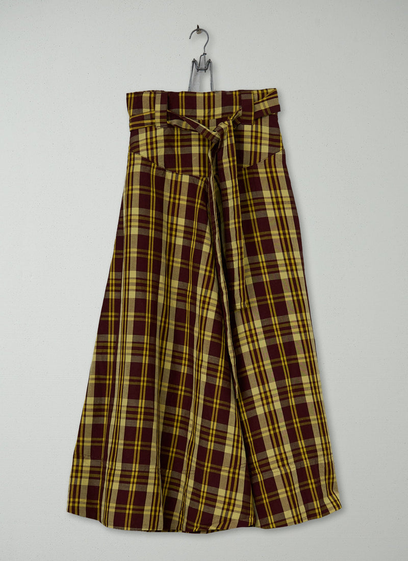 Reworn Check Circle Skirt Size 8 (207) | Multi