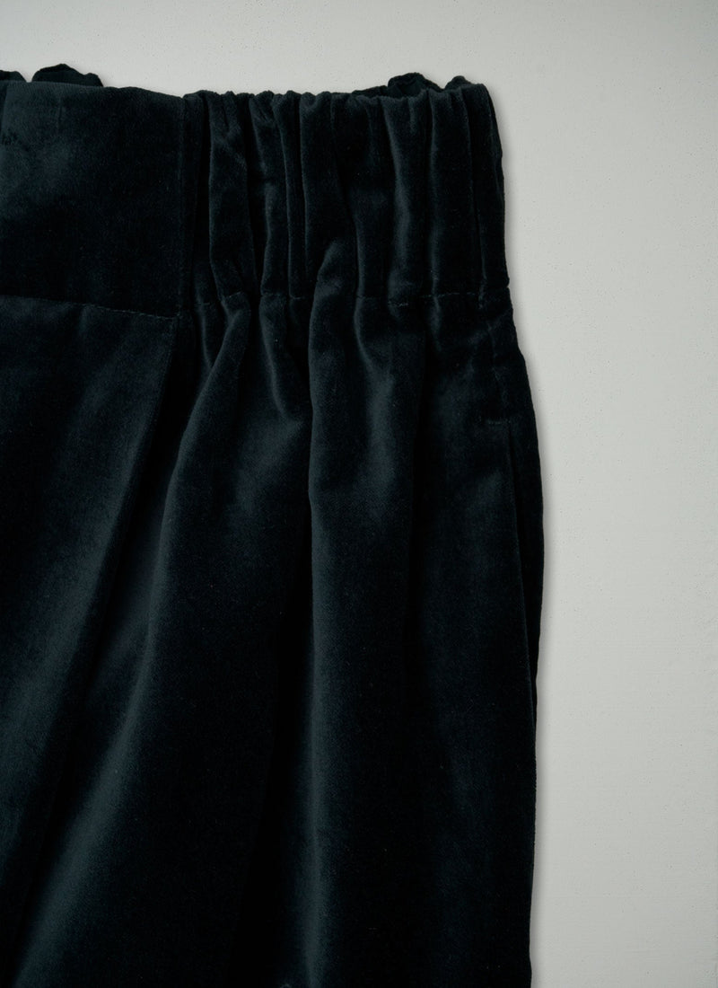 Reworn Pleated Cotton Velvet Skirt Size 10 (273) | Oil