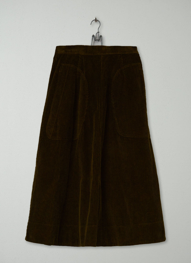 Reworn Cord Skirt Size 6 (278) | Conker