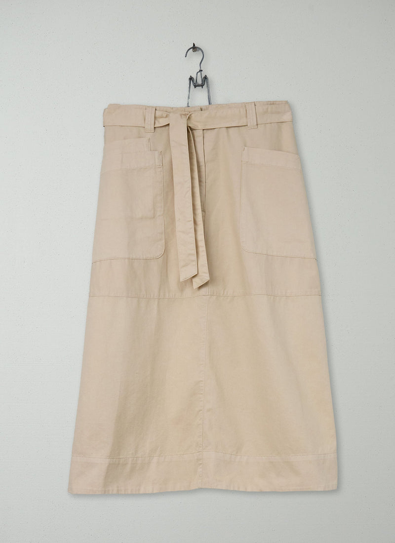 Reworn A Line Cotton Linen Skirt Size 8 (282) | Shell