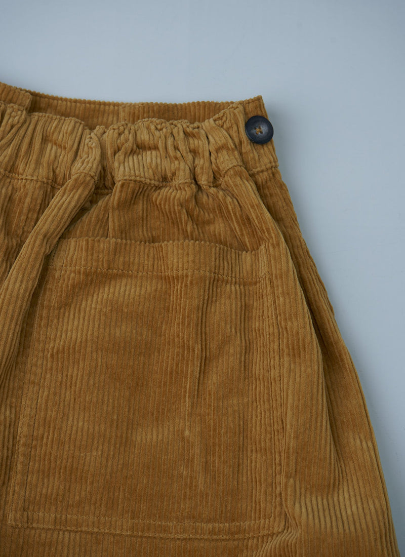 Reworn A Line Cord Skirt Size M (043) | Toffee