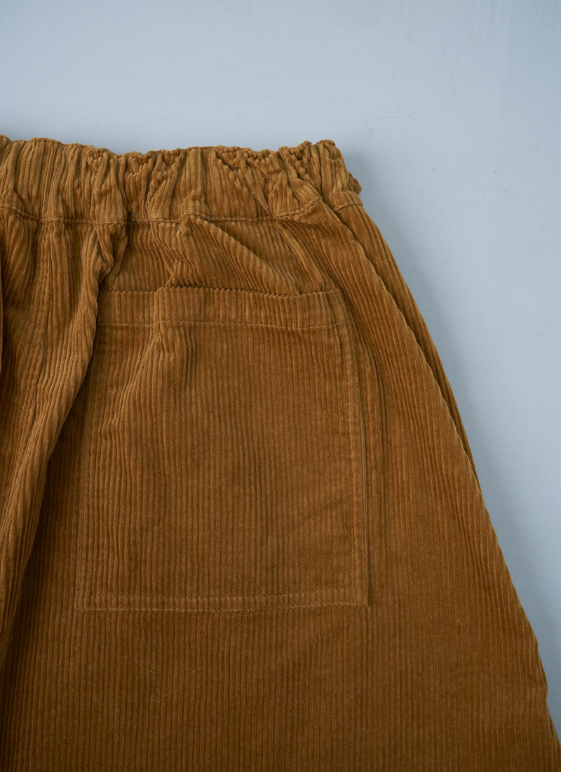 Reworn A Line Cord Skirt Size L (050) | Toffee
