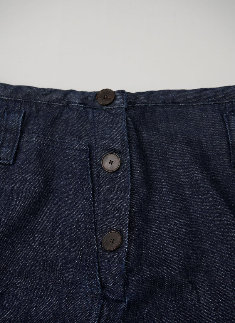 Reworn Organic Denim Skirt Size 18 (042) | Indigo