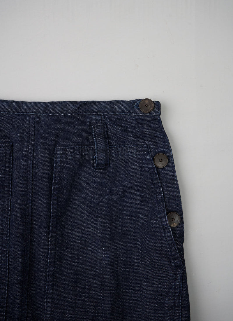 Reworn Denim Skirt Size 6 (047) | Indigo
