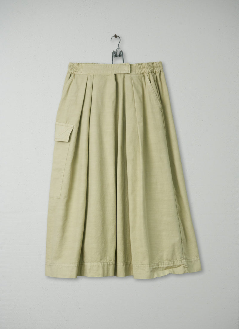 Reworn Patch Pocket Cotton Skirt Size L (088) | Rye