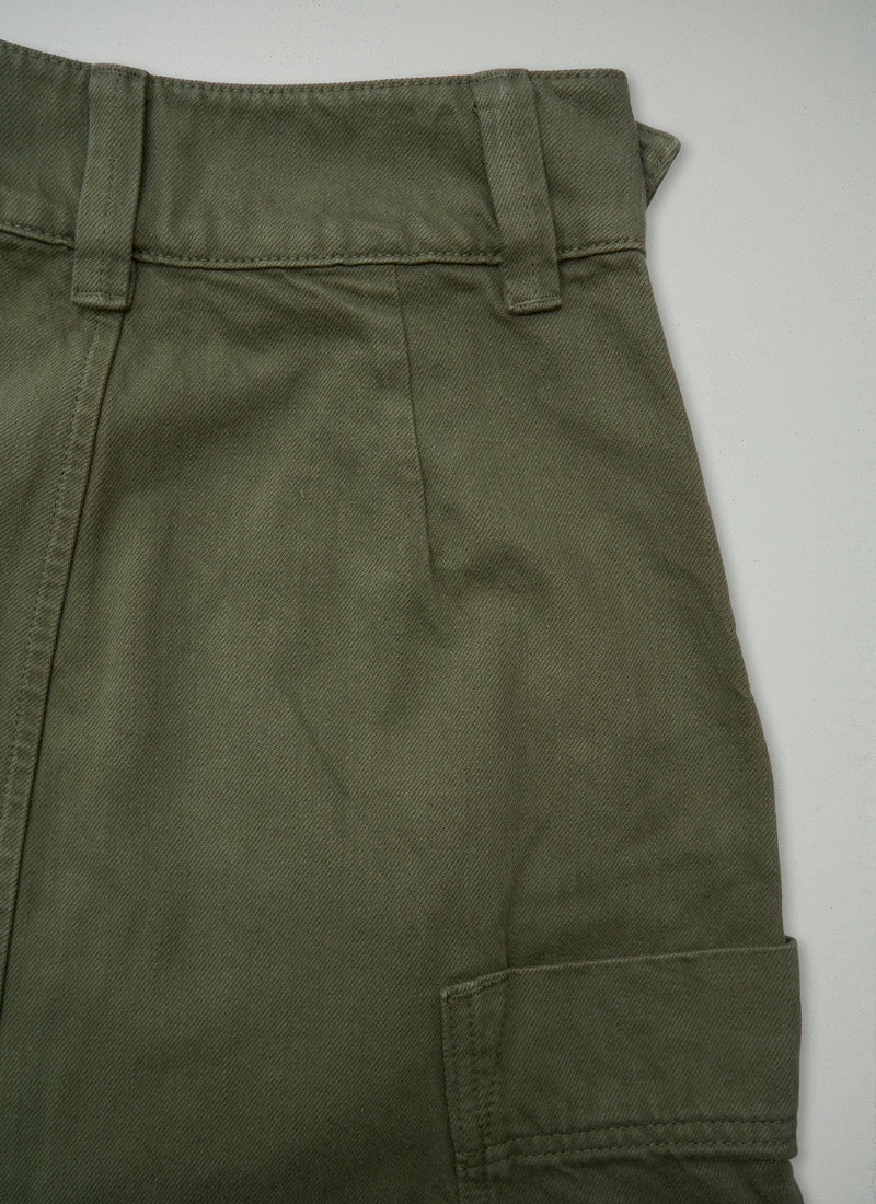 Reworn Garment Dyed Denim Skirt Size 14 (342) | Artichoke