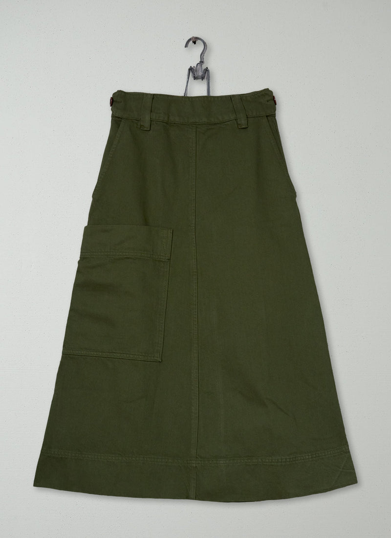 Reworn Garment Dyed Denim Skirt Size 14 (342) | Artichoke