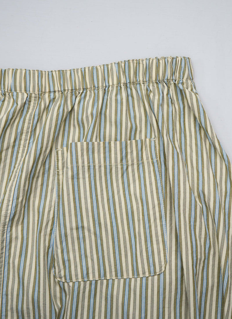 Reworn Drawstring Waist Stripe Skirt Size XL (218) | Multi