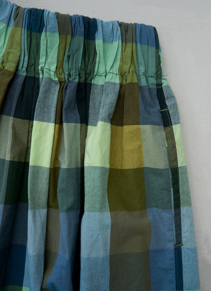 Reworn Check Cotton Skirt Size XS (325) | Multi