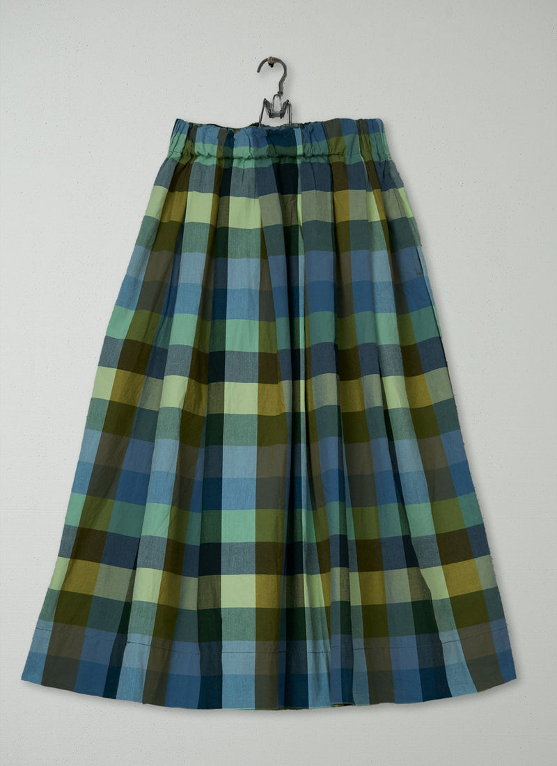 Reworn Check Cotton Skirt Size XS (325) | Multi