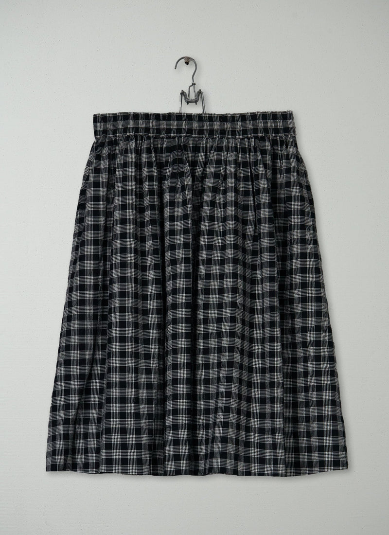 Reworn Cotton Seersucker Skirt Size S (367) | Multi