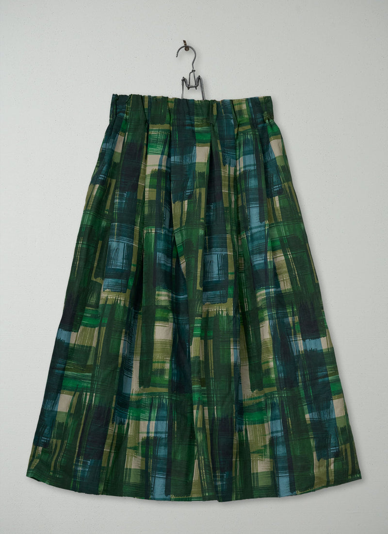 Reworn Cotton Linen Skirt Size M (352) | Multi