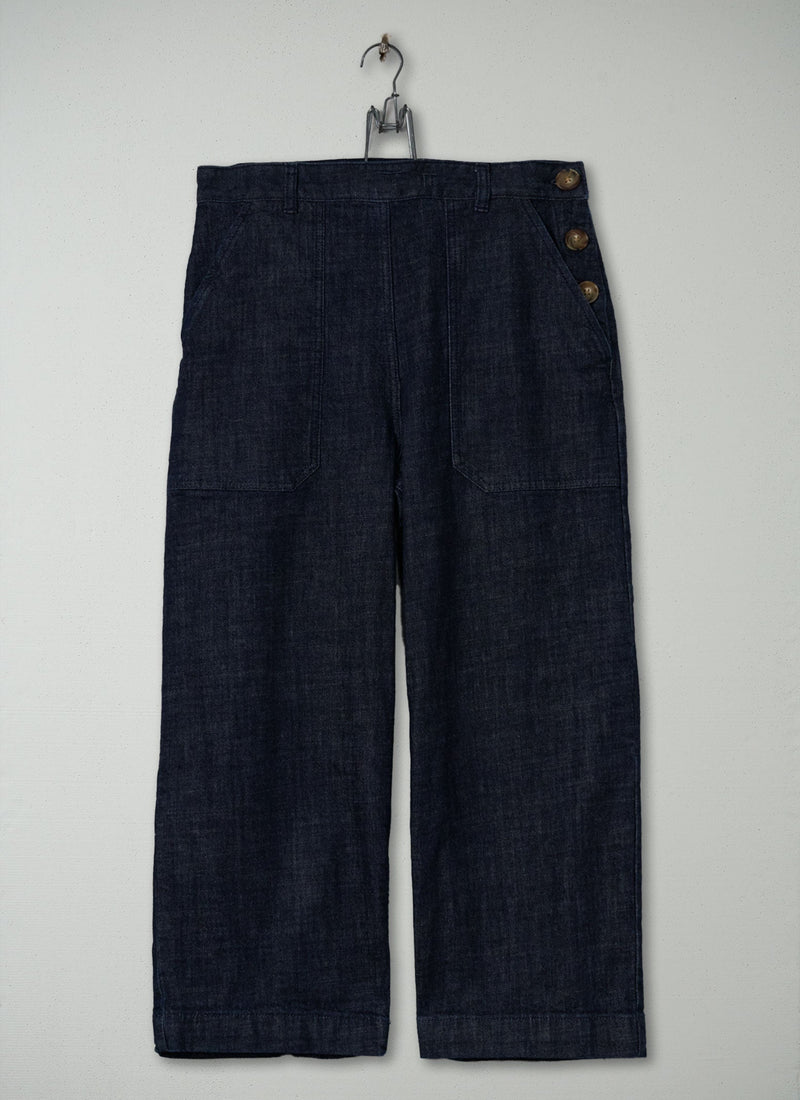 Reworn Side Button Jeans Size 18 (1585) | Indigo