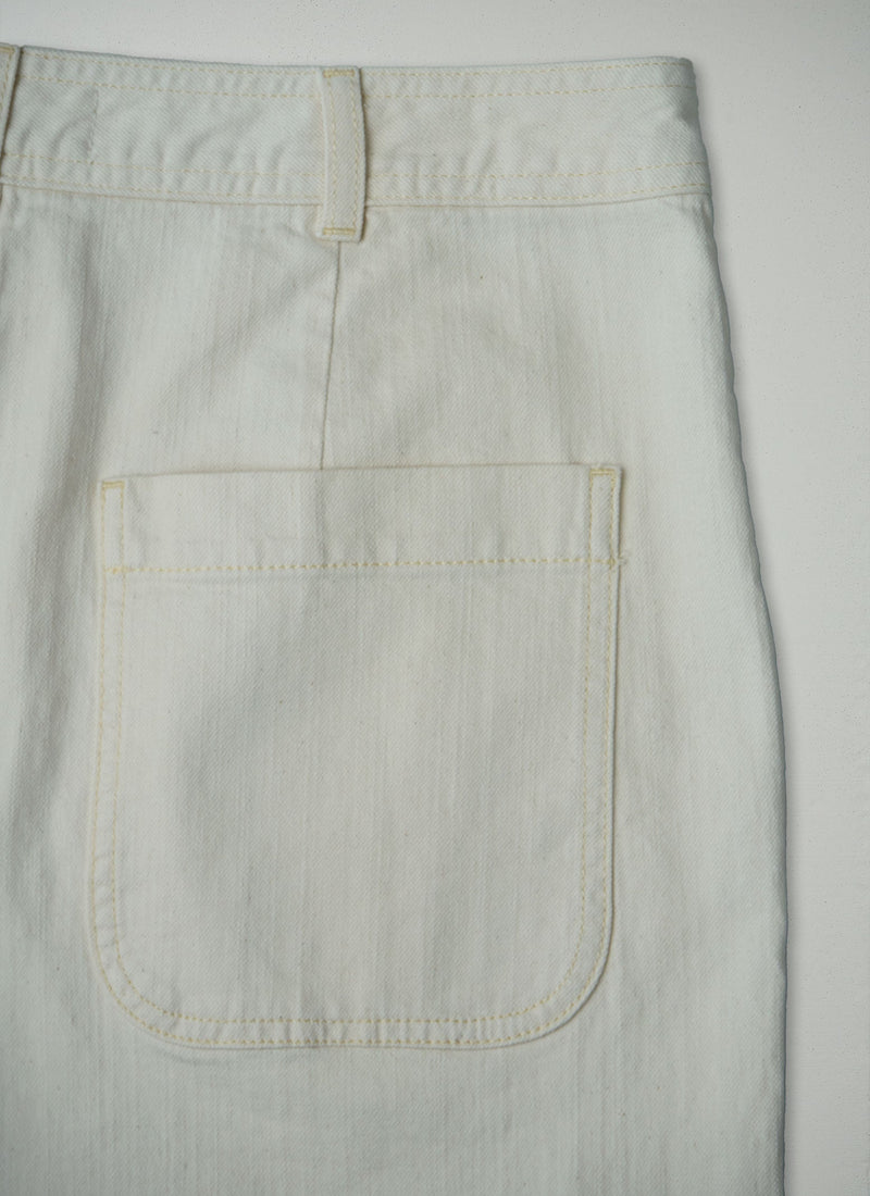 Reworn Carpenter Trousers Size 8 (1529) | Ecru