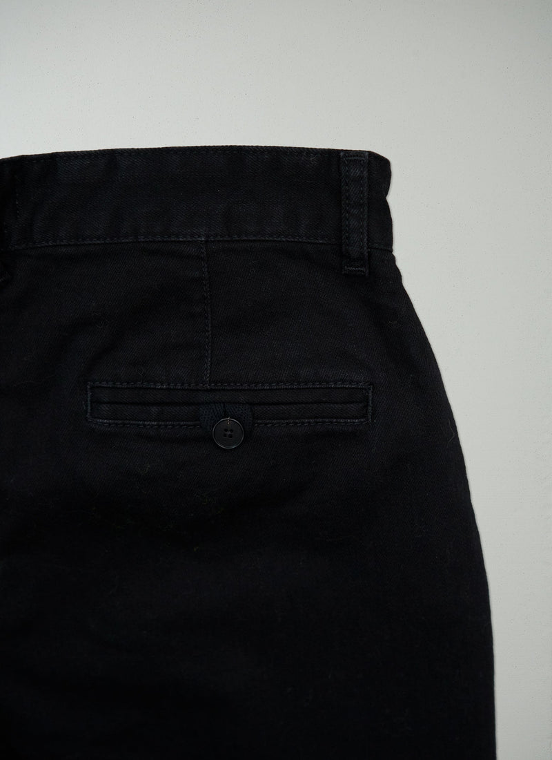 Reworn Side Button Trousers Size 14 (988) | Black