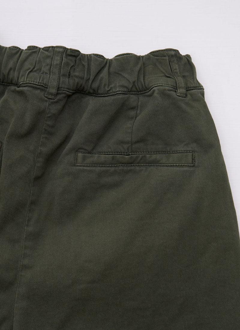 Reworn Cotton Twill Trousers Size 4 (854) | Loden
